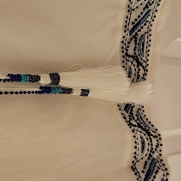 Ladies BOHO beaded and embroidered top - Picture 3 of 10